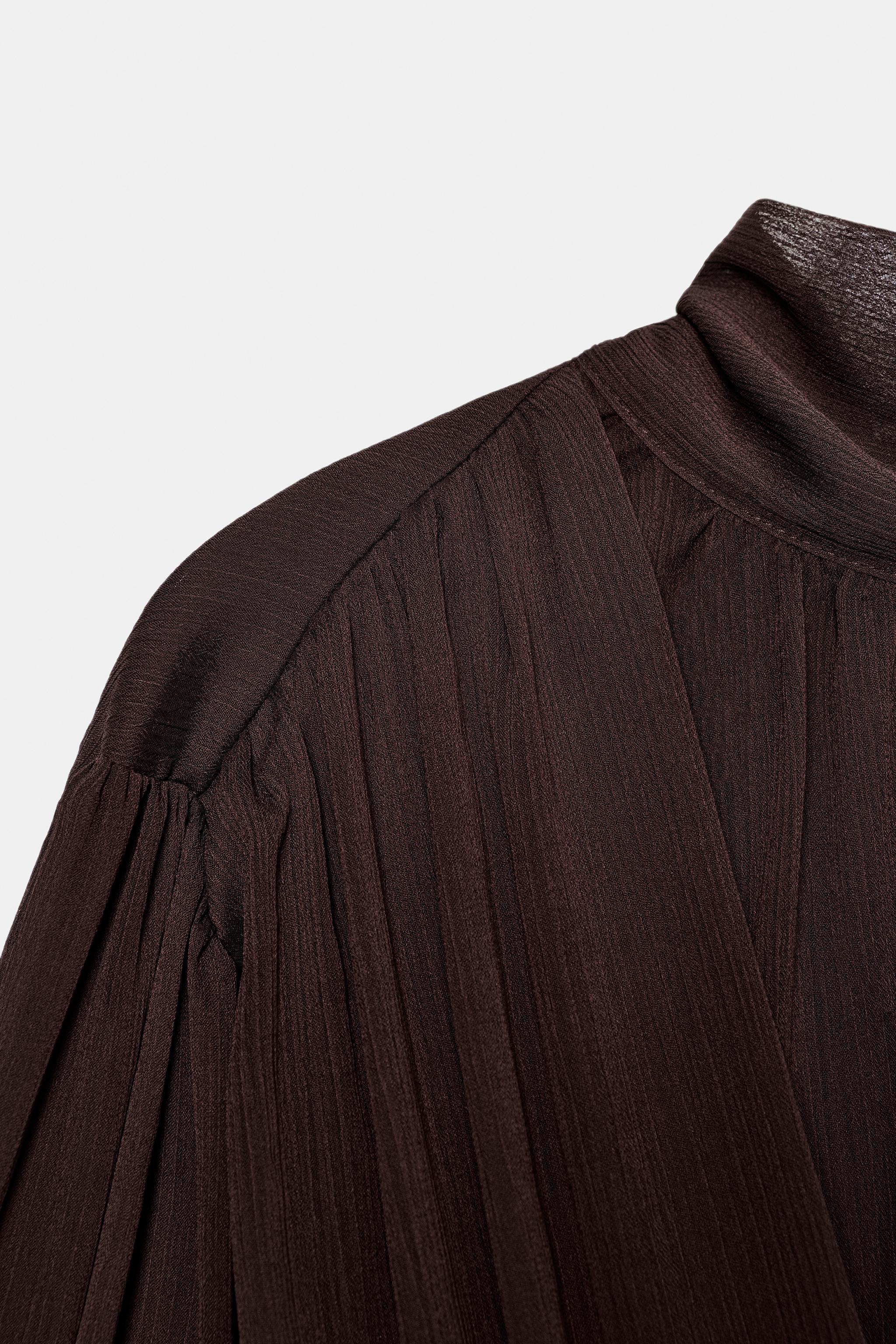 DRAPED BOW BLOUSE